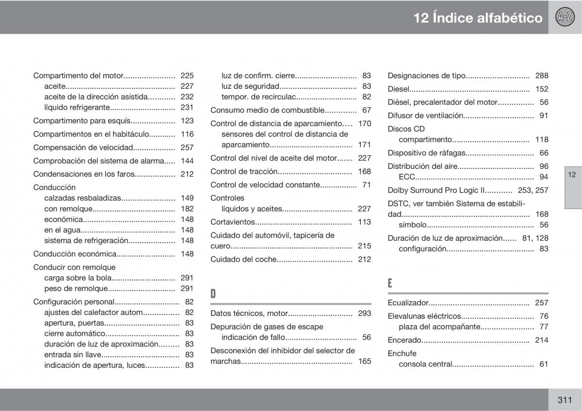 Volvo C70 M II 2 manual del propietario / page 313