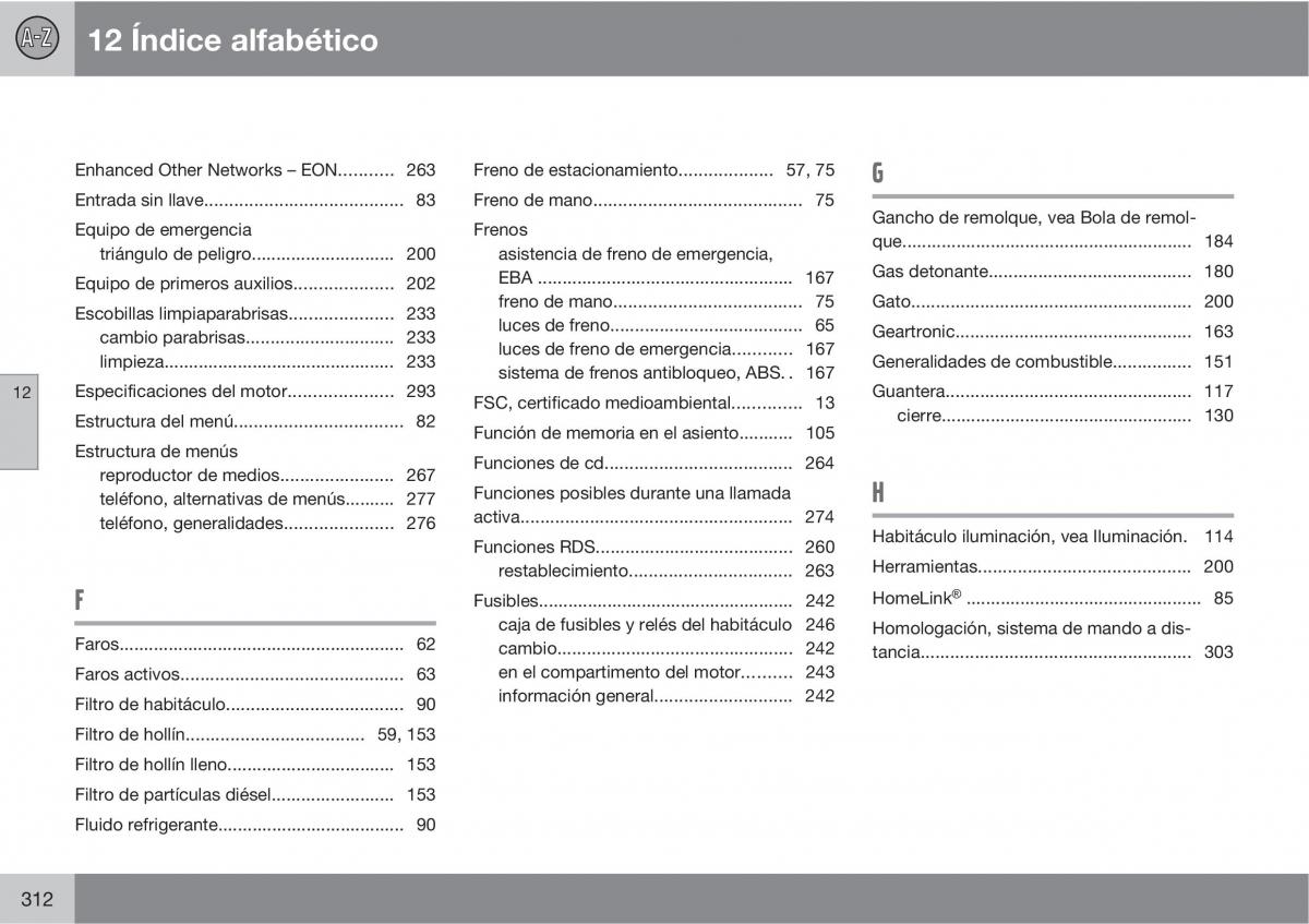 Volvo C70 M II 2 manual del propietario / page 314