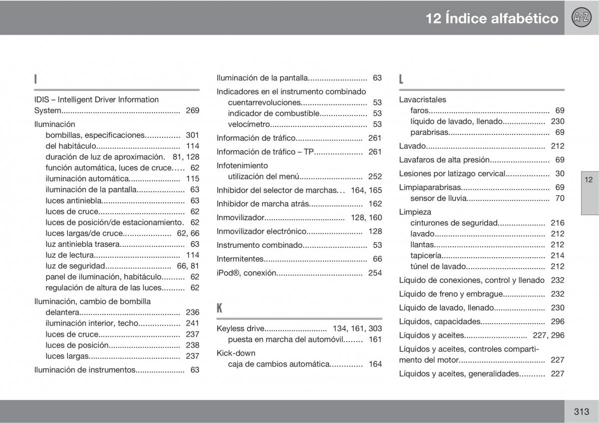 Volvo C70 M II 2 manual del propietario / page 315