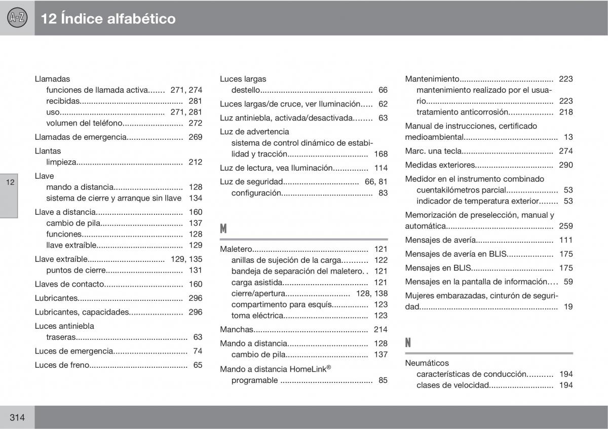 Volvo C70 M II 2 manual del propietario / page 316