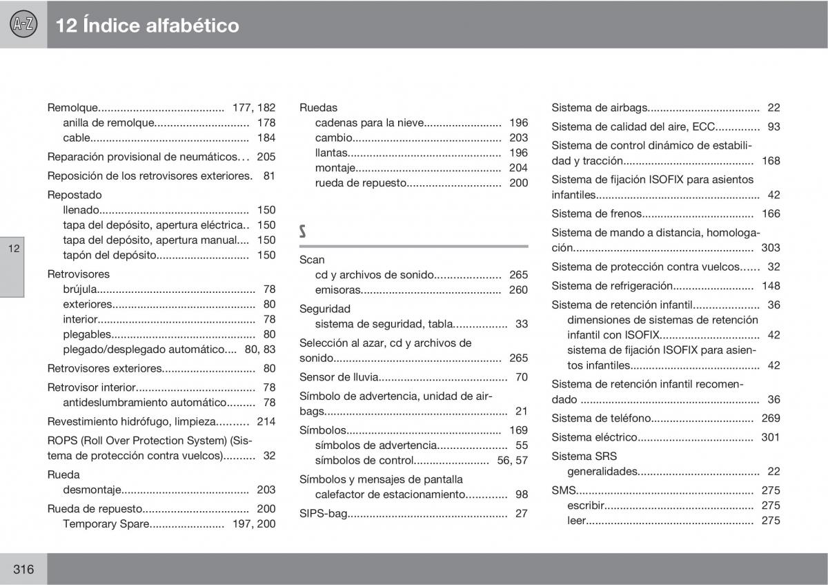 Volvo C70 M II 2 manual del propietario / page 318