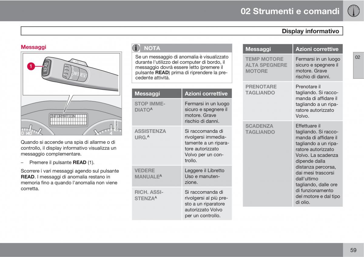 Volvo C70 M II 2 manuale del proprietario / page 61