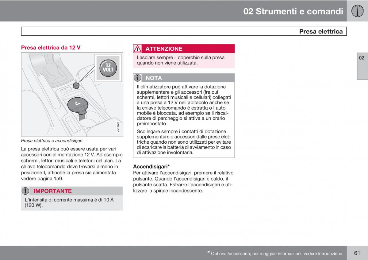 Volvo C70 M II 2 manuale del proprietario / page 63