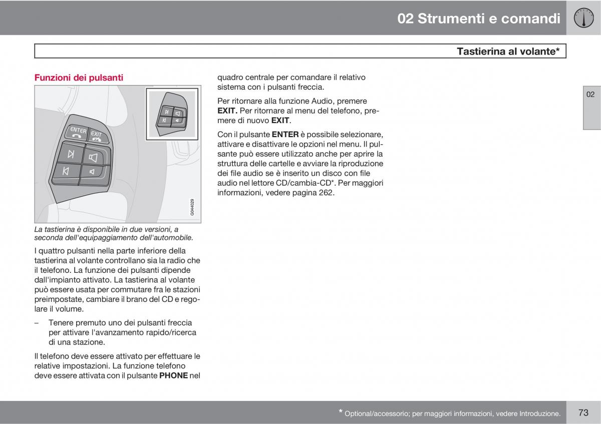 Volvo C70 M II 2 manuale del proprietario / page 75