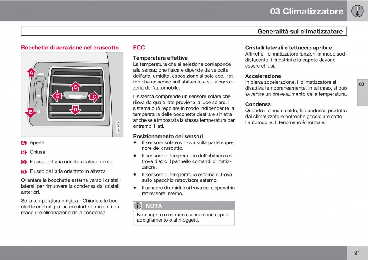 Volvo C70 M II 2 manuale del proprietario / page 93