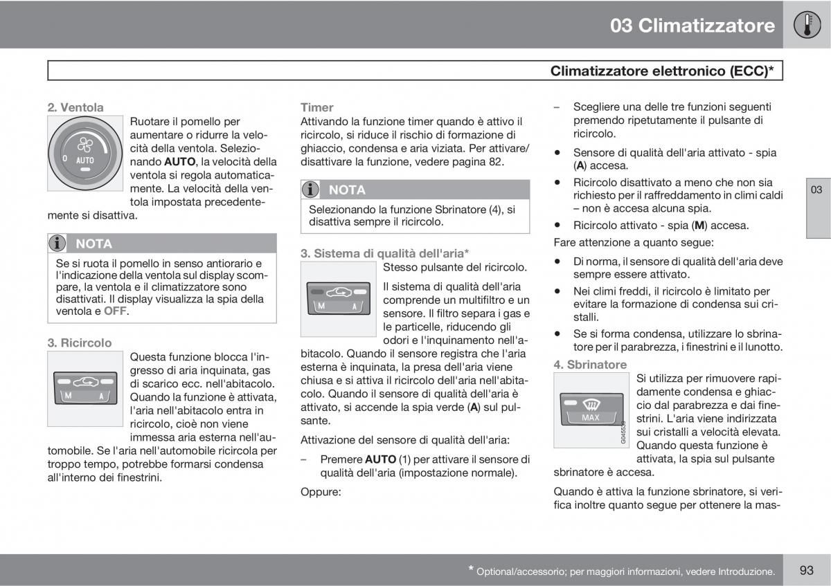 Volvo C70 M II 2 manuale del proprietario / page 95