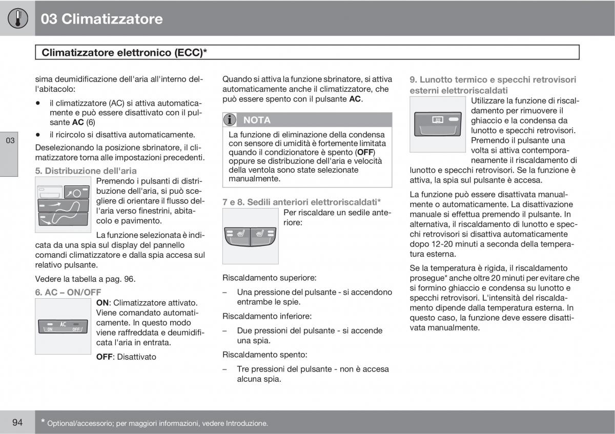 Volvo C70 M II 2 manuale del proprietario / page 96