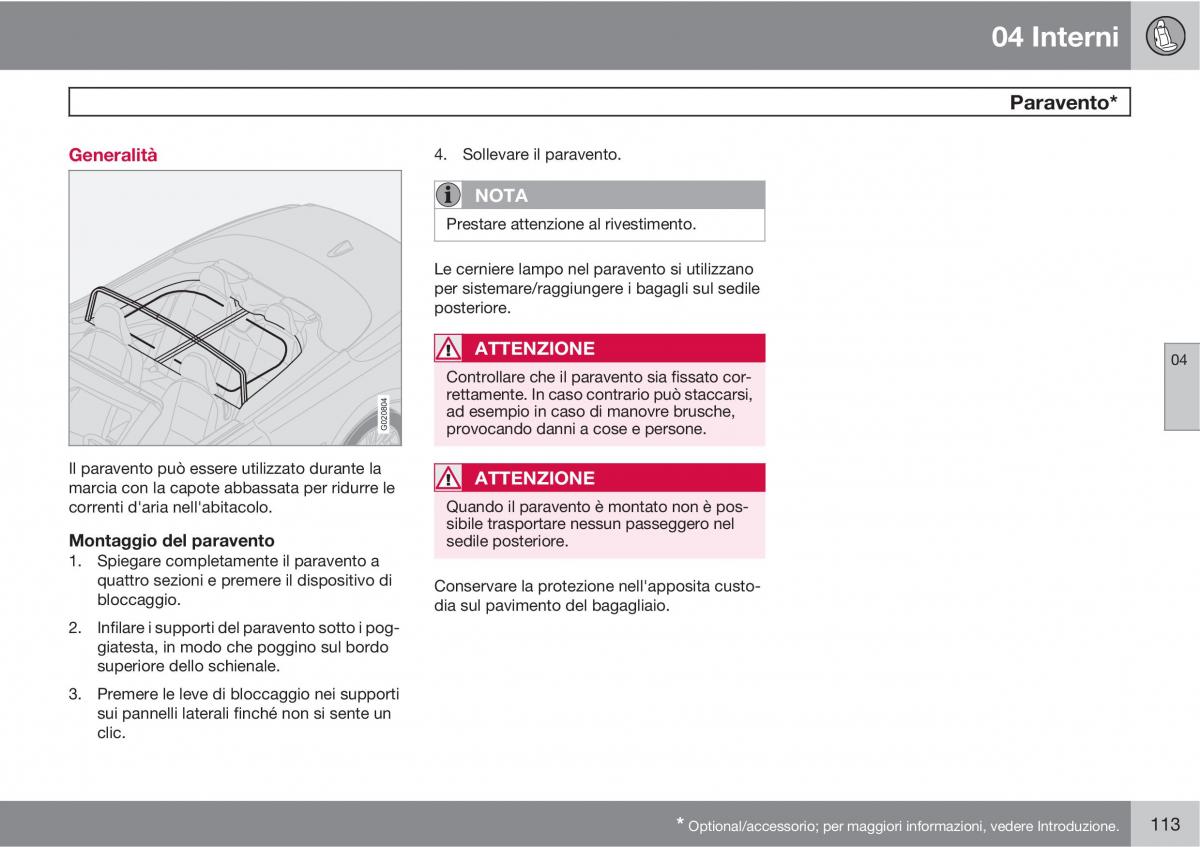 Volvo C70 M II 2 manuale del proprietario / page 115