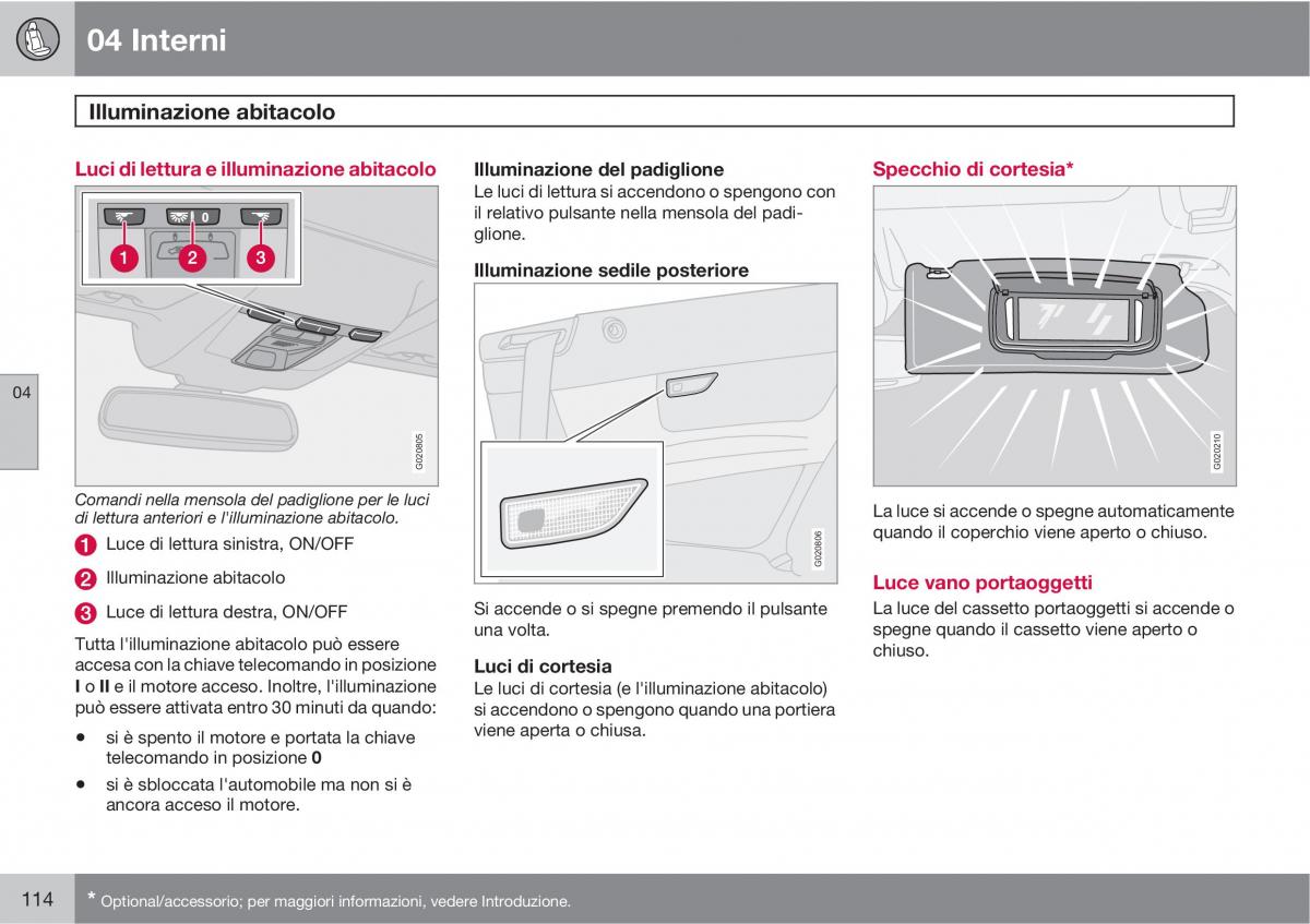 Volvo C70 M II 2 manuale del proprietario / page 116