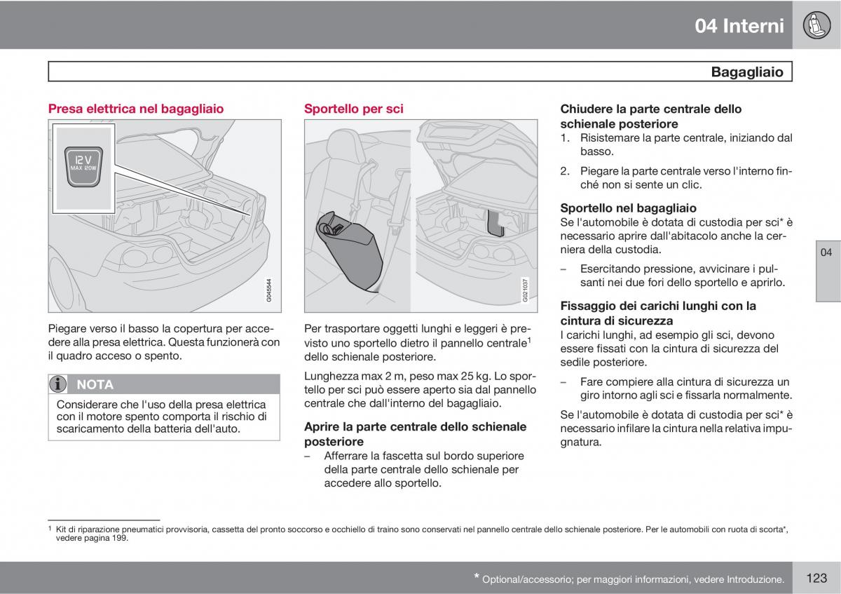 Volvo C70 M II 2 manuale del proprietario / page 125