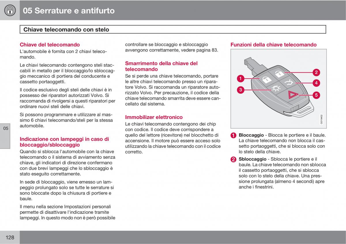 Volvo C70 M II 2 manuale del proprietario / page 130