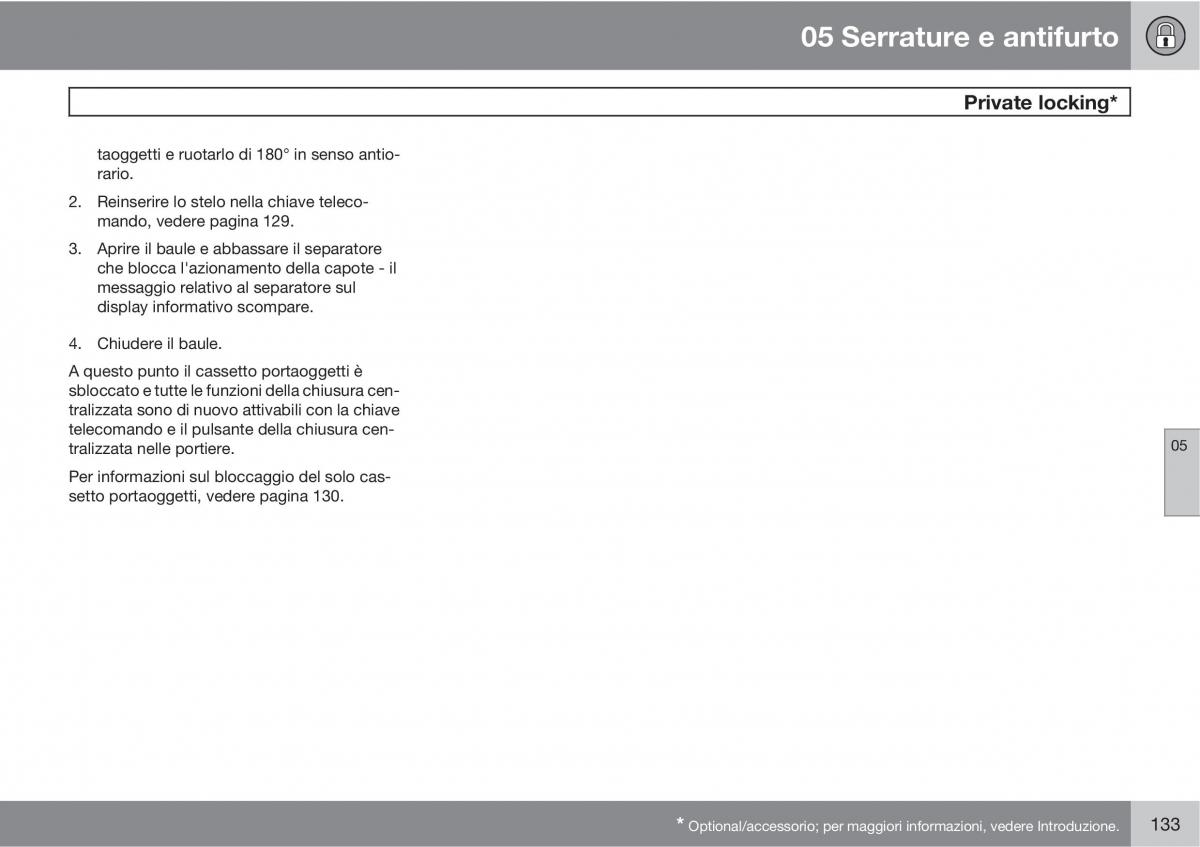 Volvo C70 M II 2 manuale del proprietario / page 135