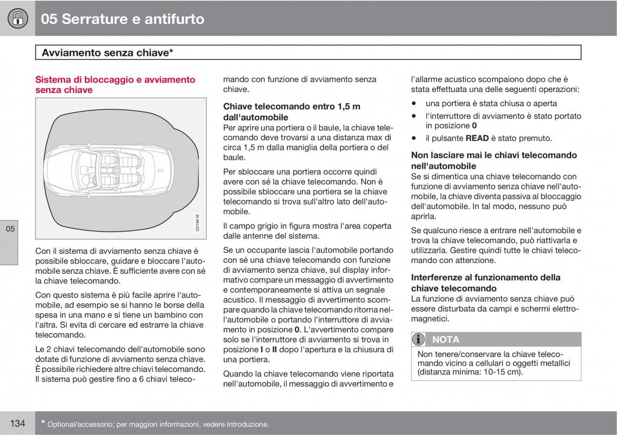 Volvo C70 M II 2 manuale del proprietario / page 136