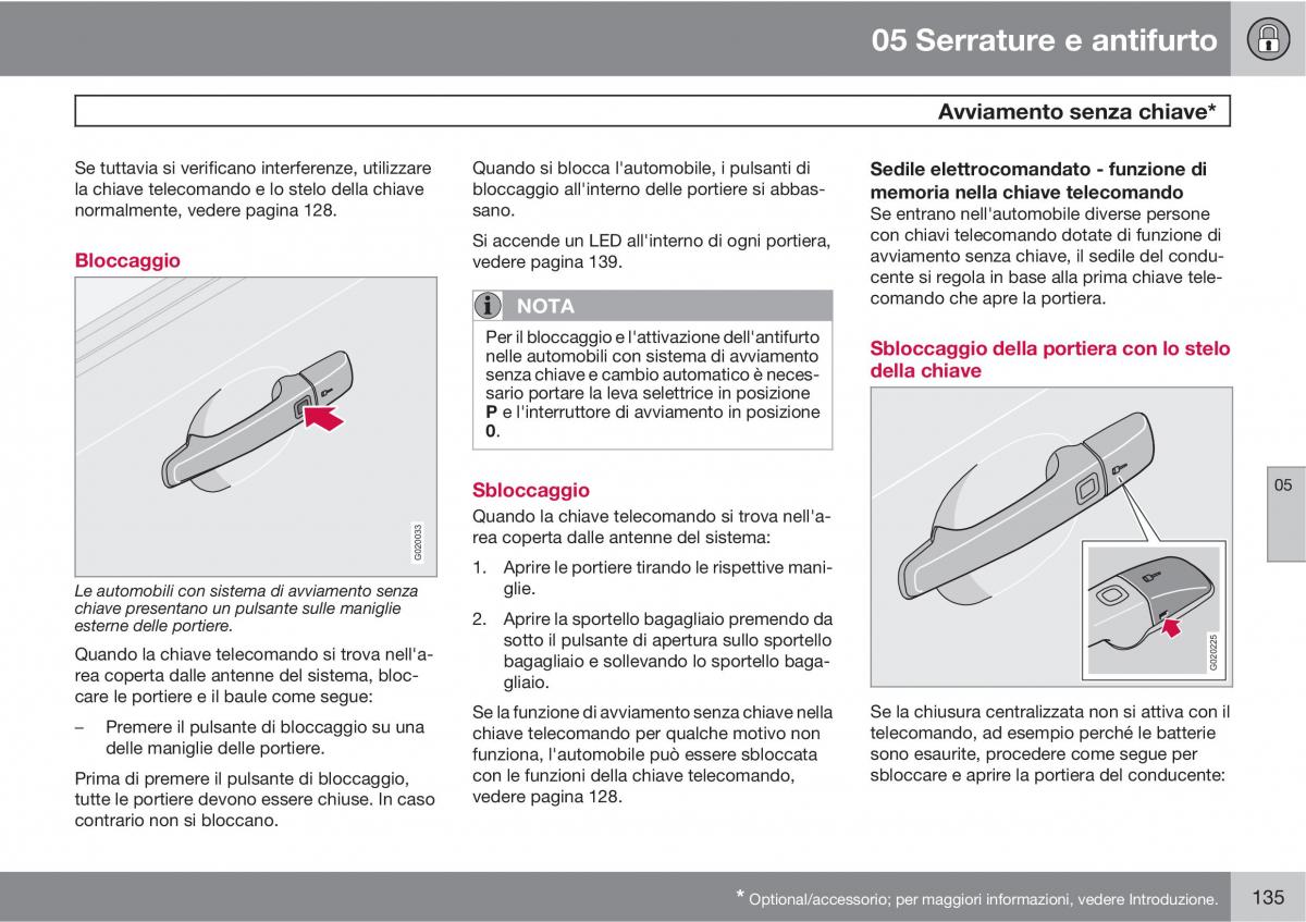 Volvo C70 M II 2 manuale del proprietario / page 137