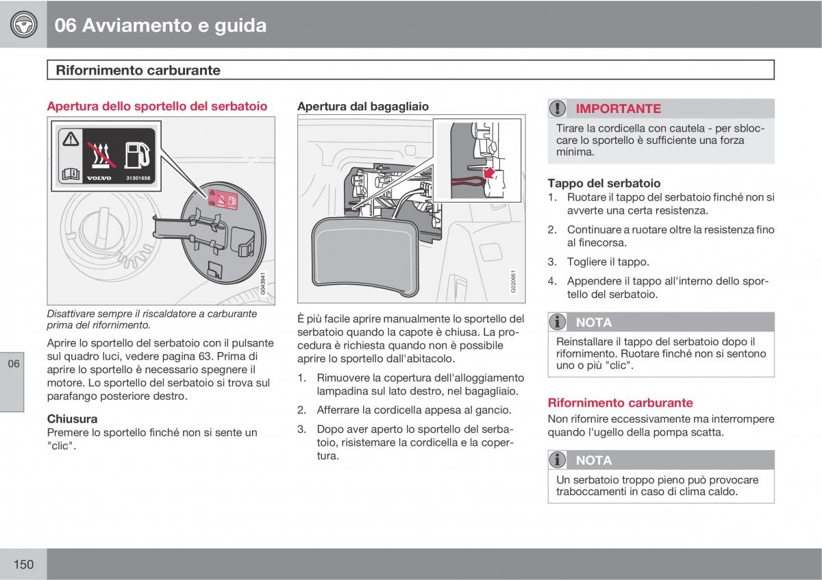 Volvo C70 M II 2 manuale del proprietario / page 152