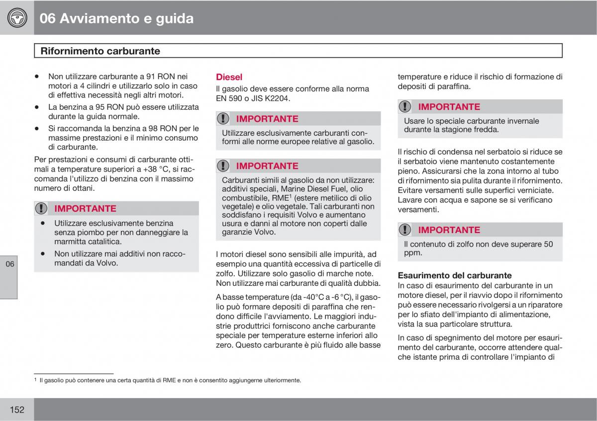 Volvo C70 M II 2 manuale del proprietario / page 154