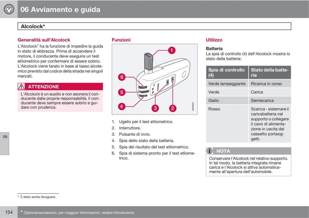 Volvo C70 M II 2 manuale del proprietario / page 156