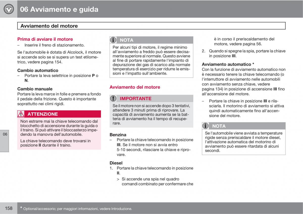 Volvo C70 M II 2 manuale del proprietario / page 160