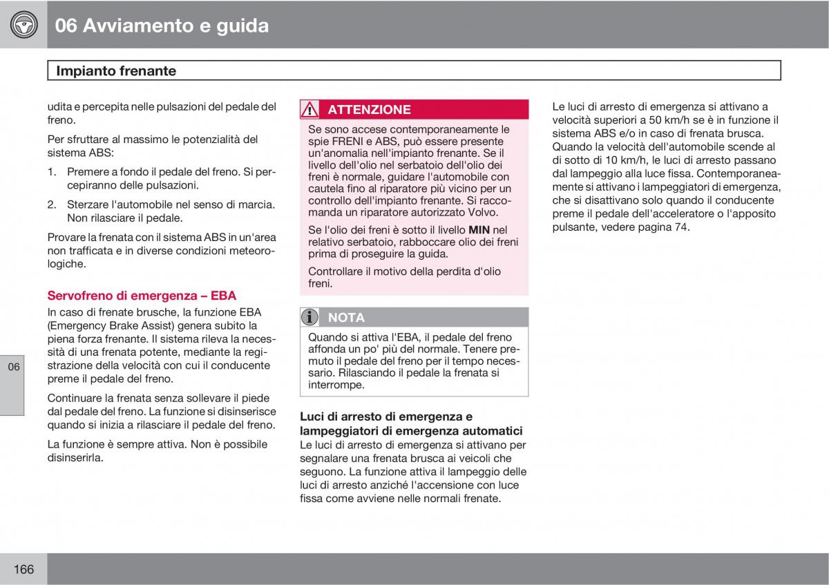 Volvo C70 M II 2 manuale del proprietario / page 168