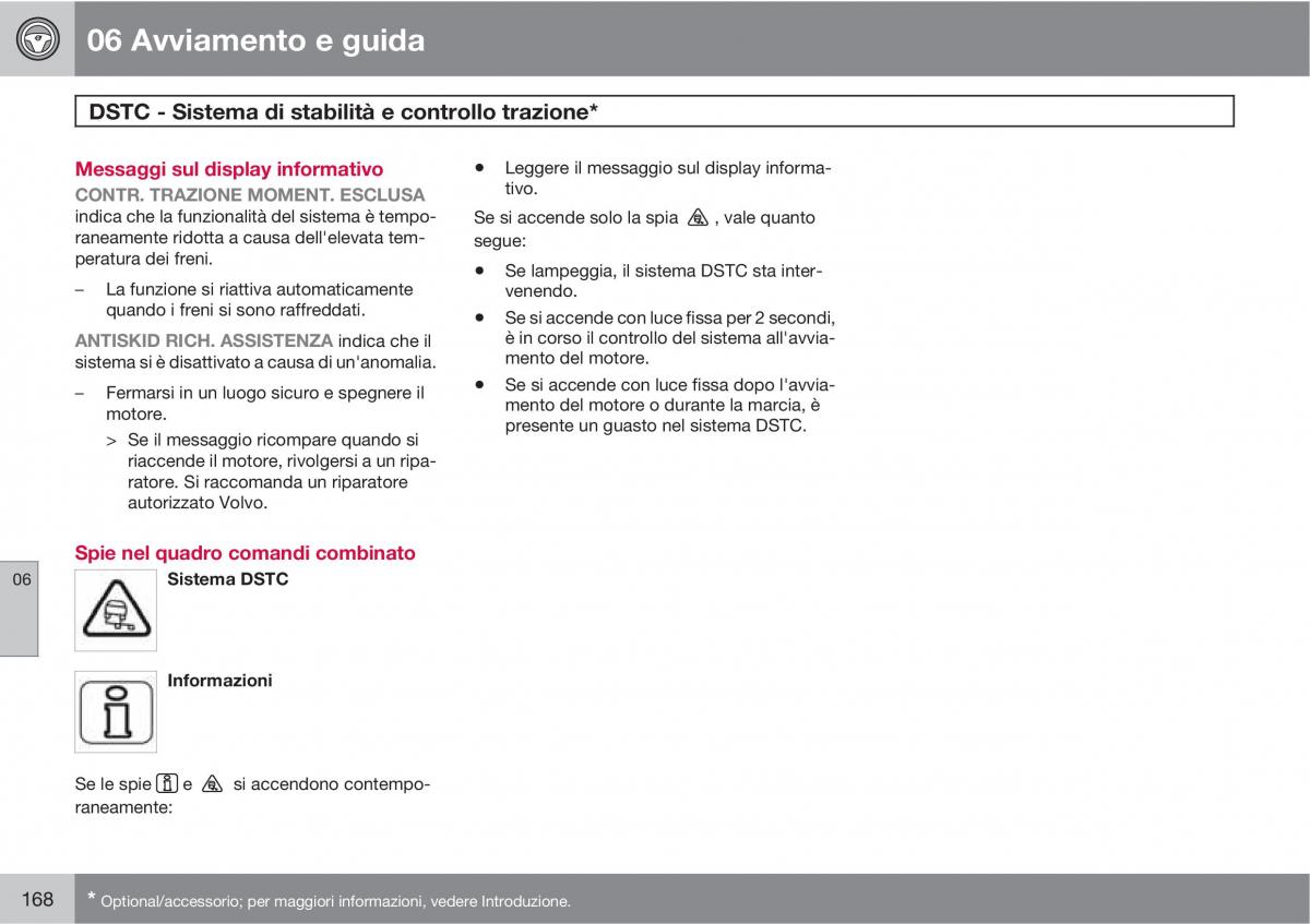 Volvo C70 M II 2 manuale del proprietario / page 170