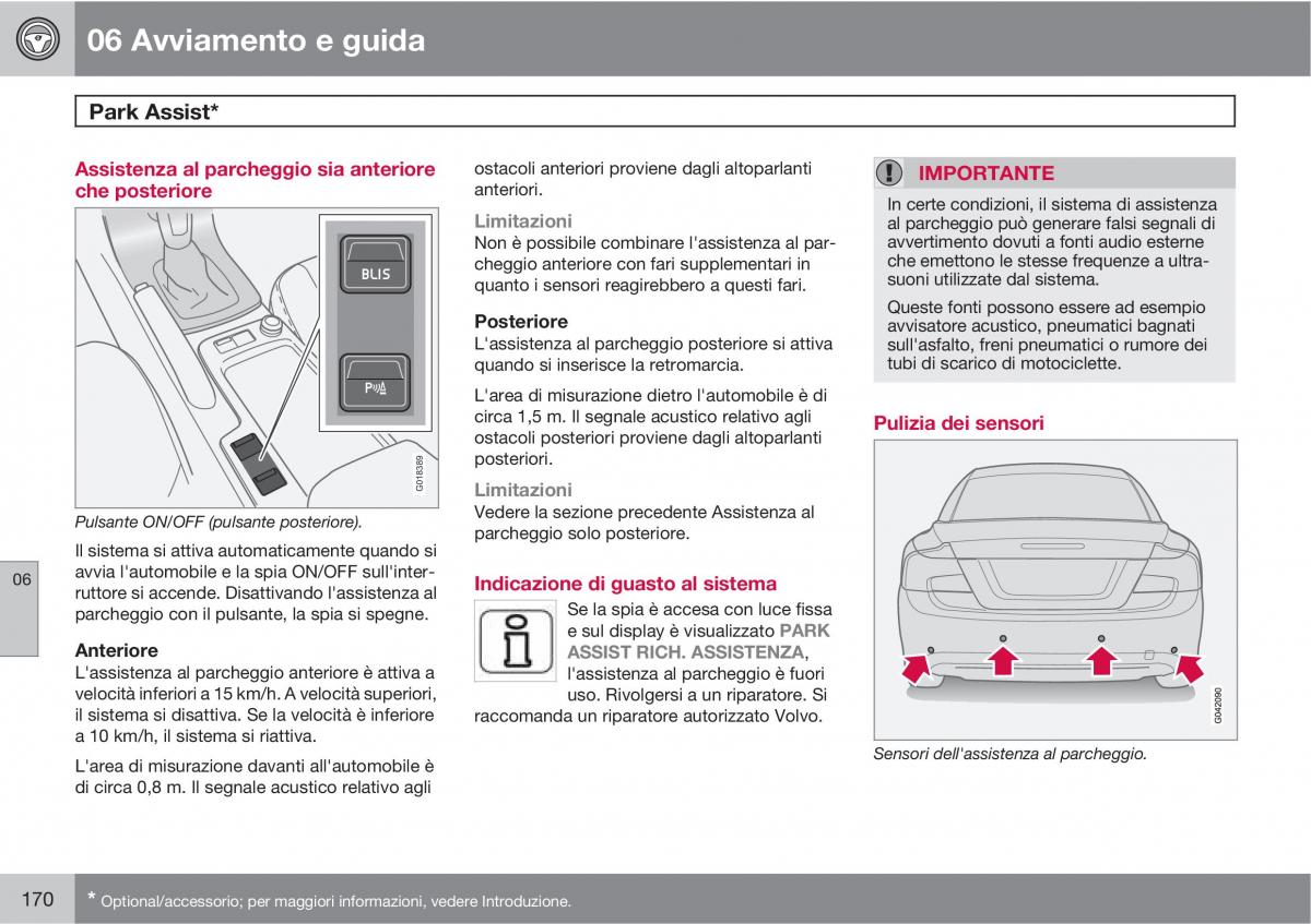 Volvo C70 M II 2 manuale del proprietario / page 172