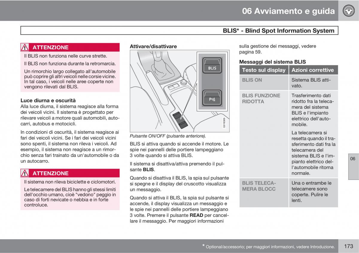 Volvo C70 M II 2 manuale del proprietario / page 175