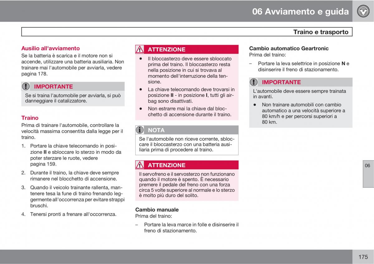 Volvo C70 M II 2 manuale del proprietario / page 177