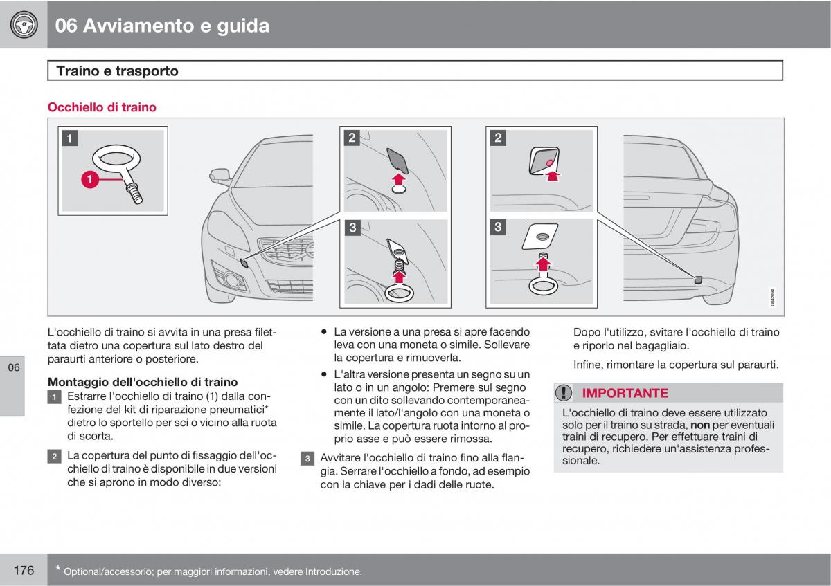 Volvo C70 M II 2 manuale del proprietario / page 178