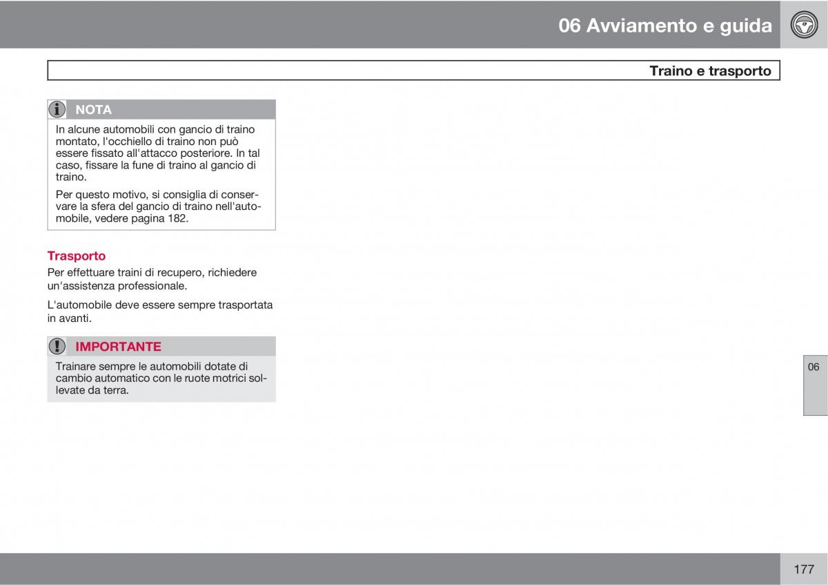 Volvo C70 M II 2 manuale del proprietario / page 179