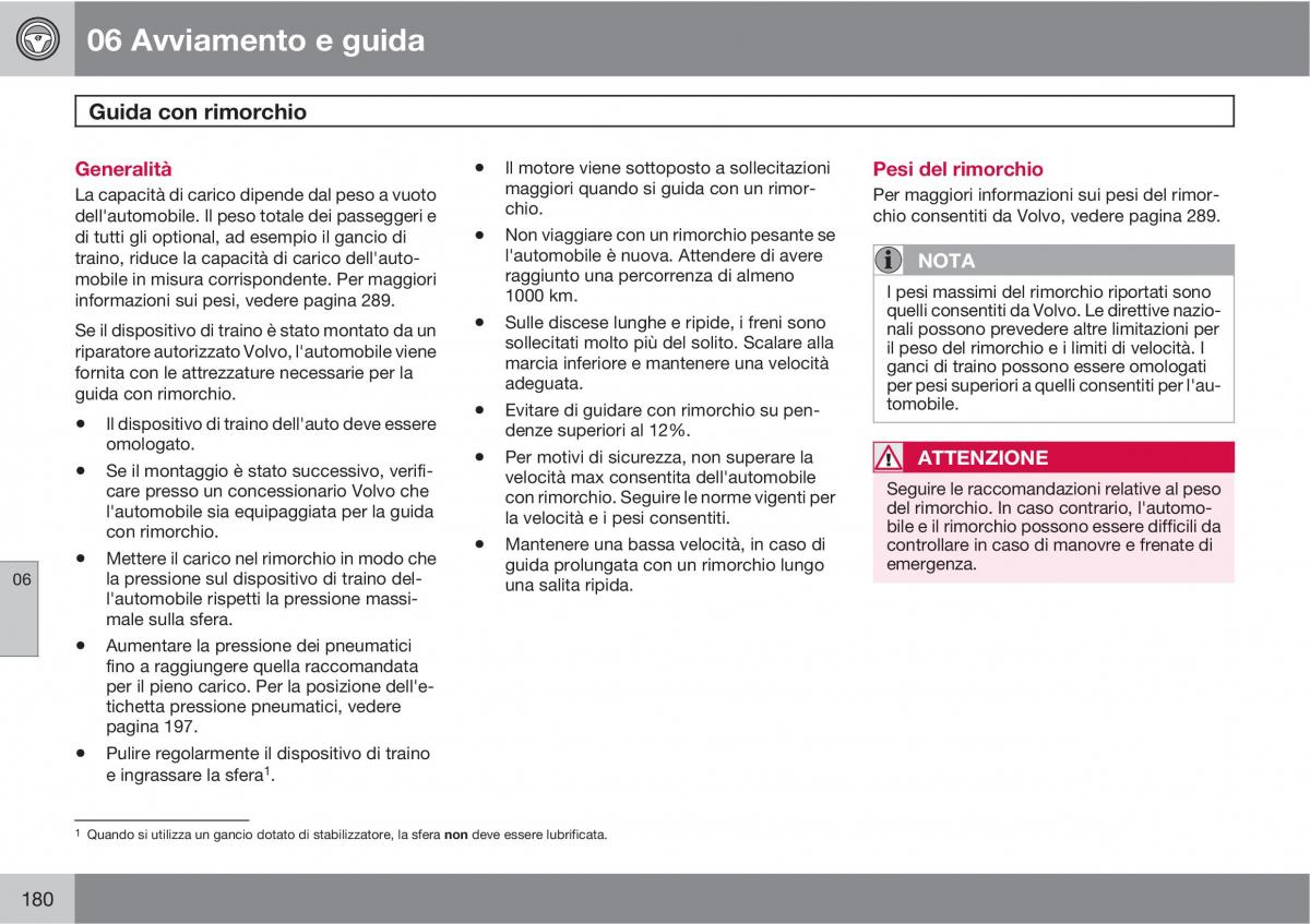 Volvo C70 M II 2 manuale del proprietario / page 182