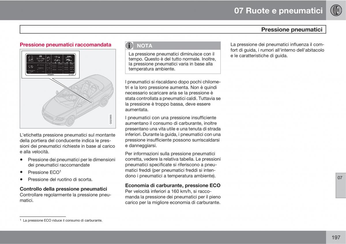 Volvo C70 M II 2 manuale del proprietario / page 199