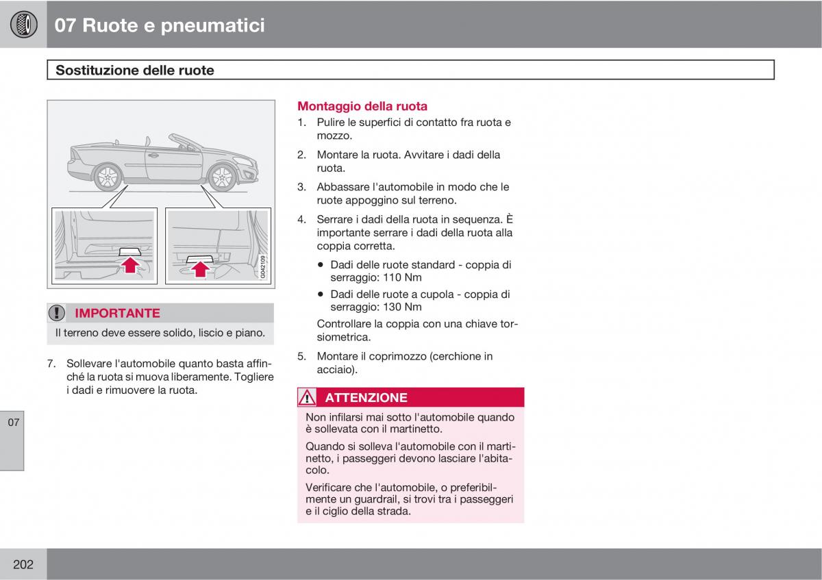 Volvo C70 M II 2 manuale del proprietario / page 204