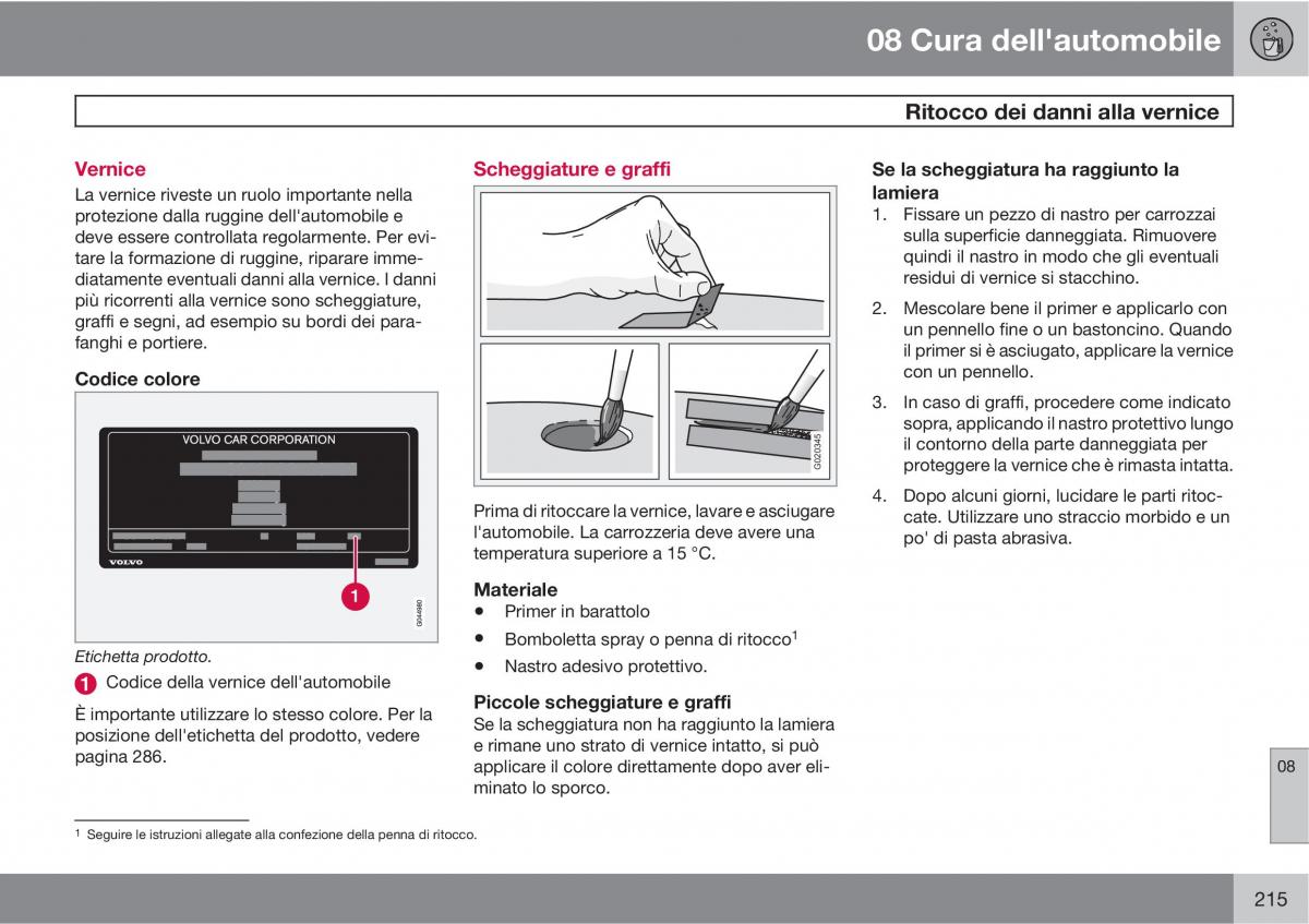 Volvo C70 M II 2 manuale del proprietario / page 217