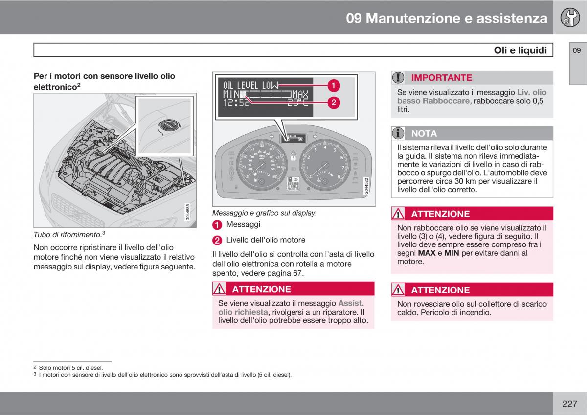 Volvo C70 M II 2 manuale del proprietario / page 229