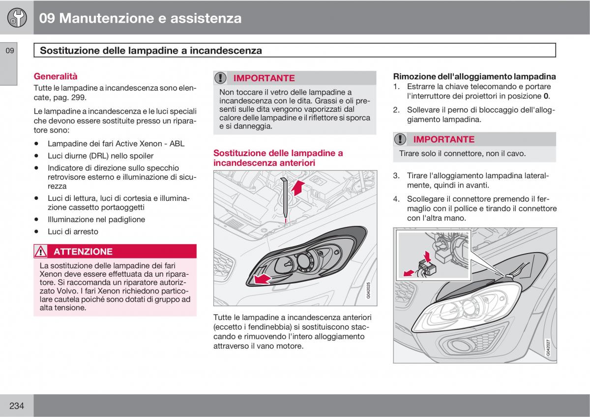 Volvo C70 M II 2 manuale del proprietario / page 236