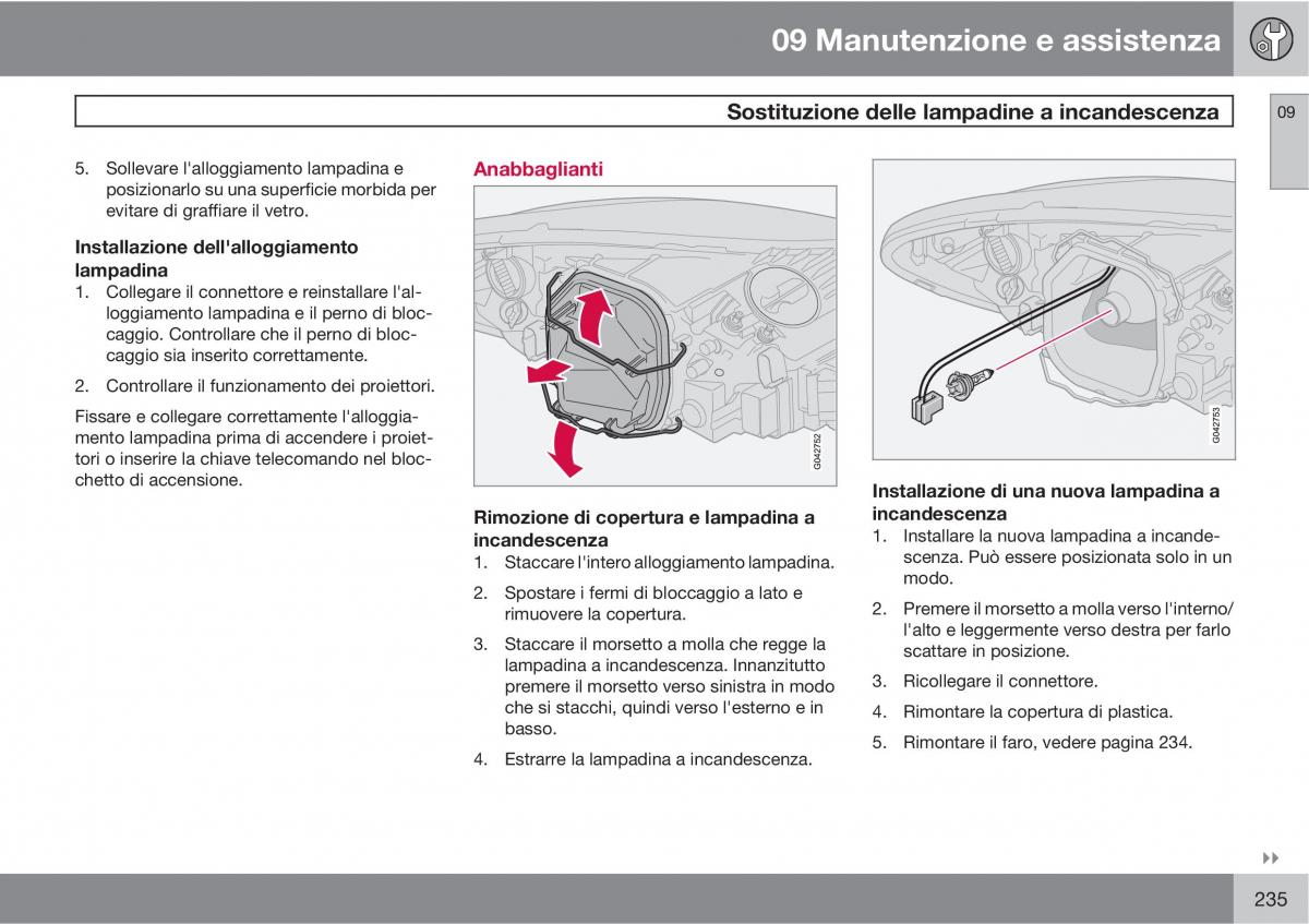 Volvo C70 M II 2 manuale del proprietario / page 237