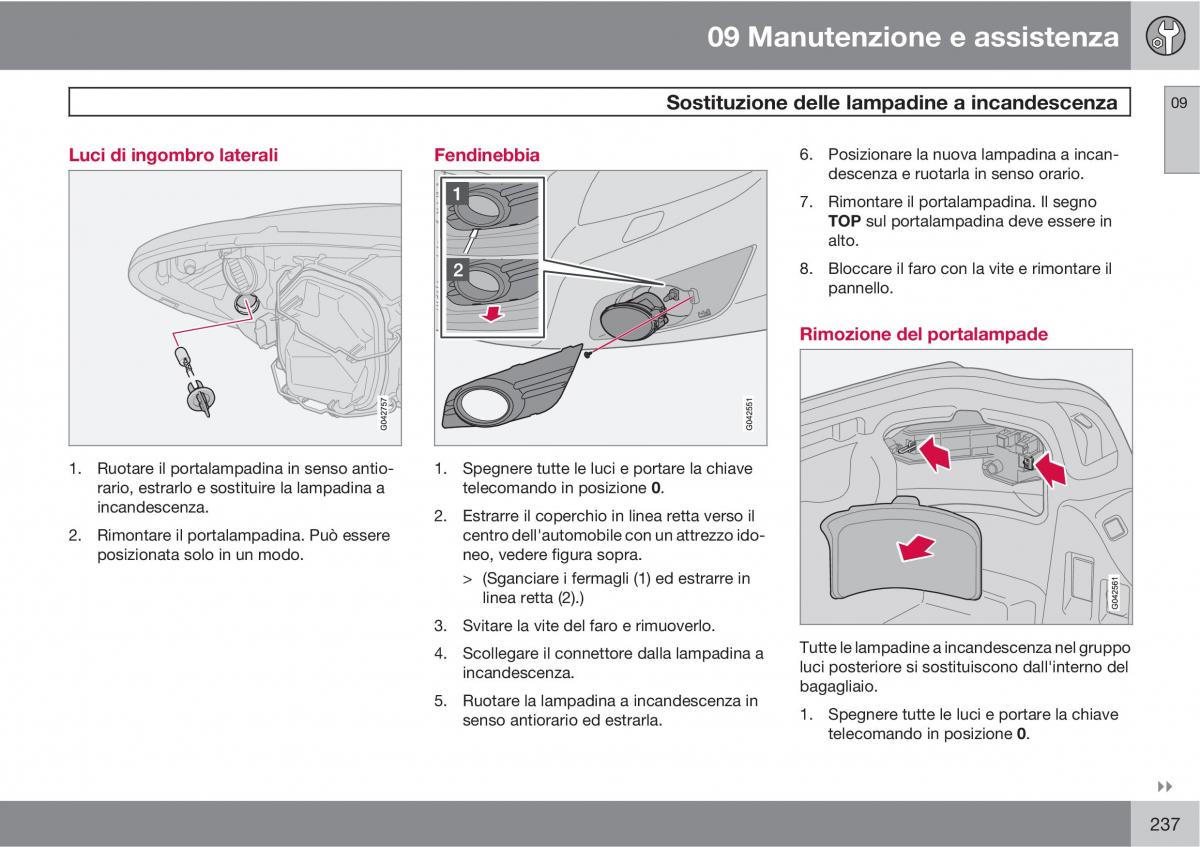 Volvo C70 M II 2 manuale del proprietario / page 239