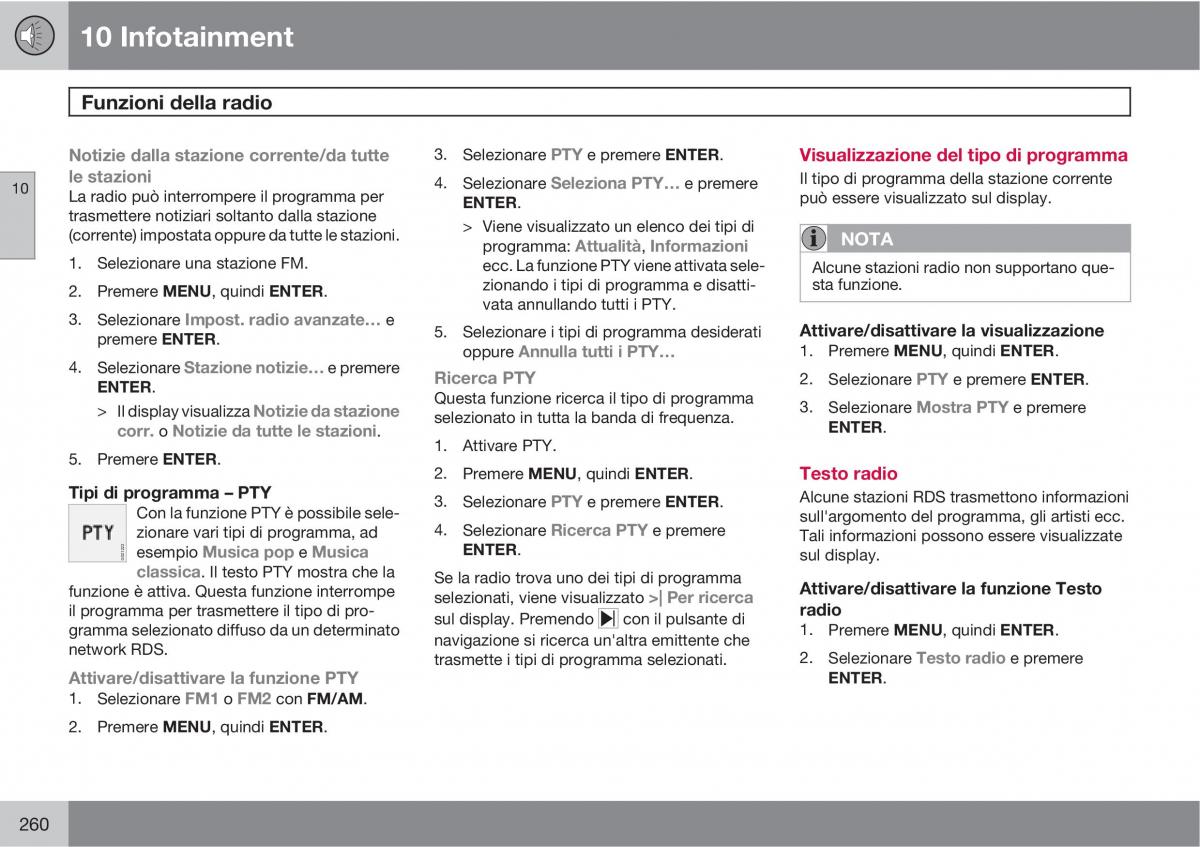 Volvo C70 M II 2 manuale del proprietario / page 262