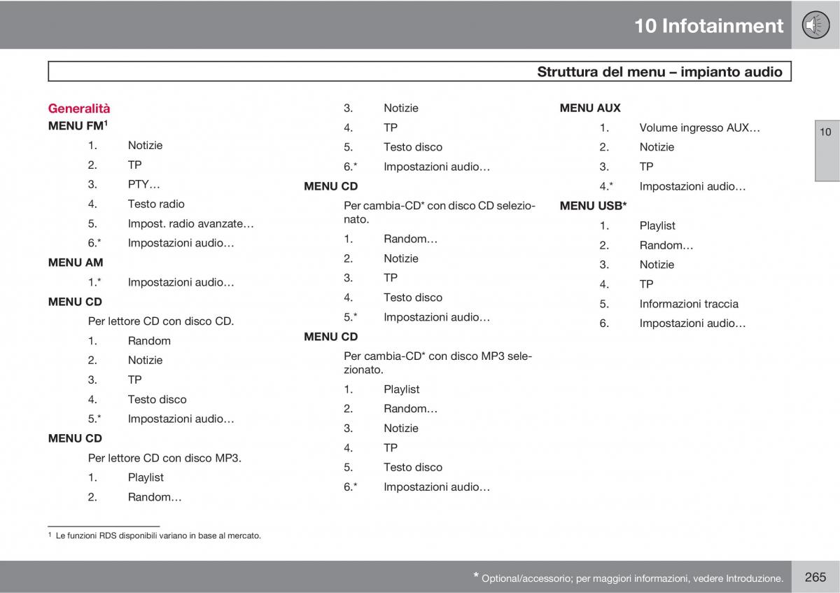 Volvo C70 M II 2 manuale del proprietario / page 267