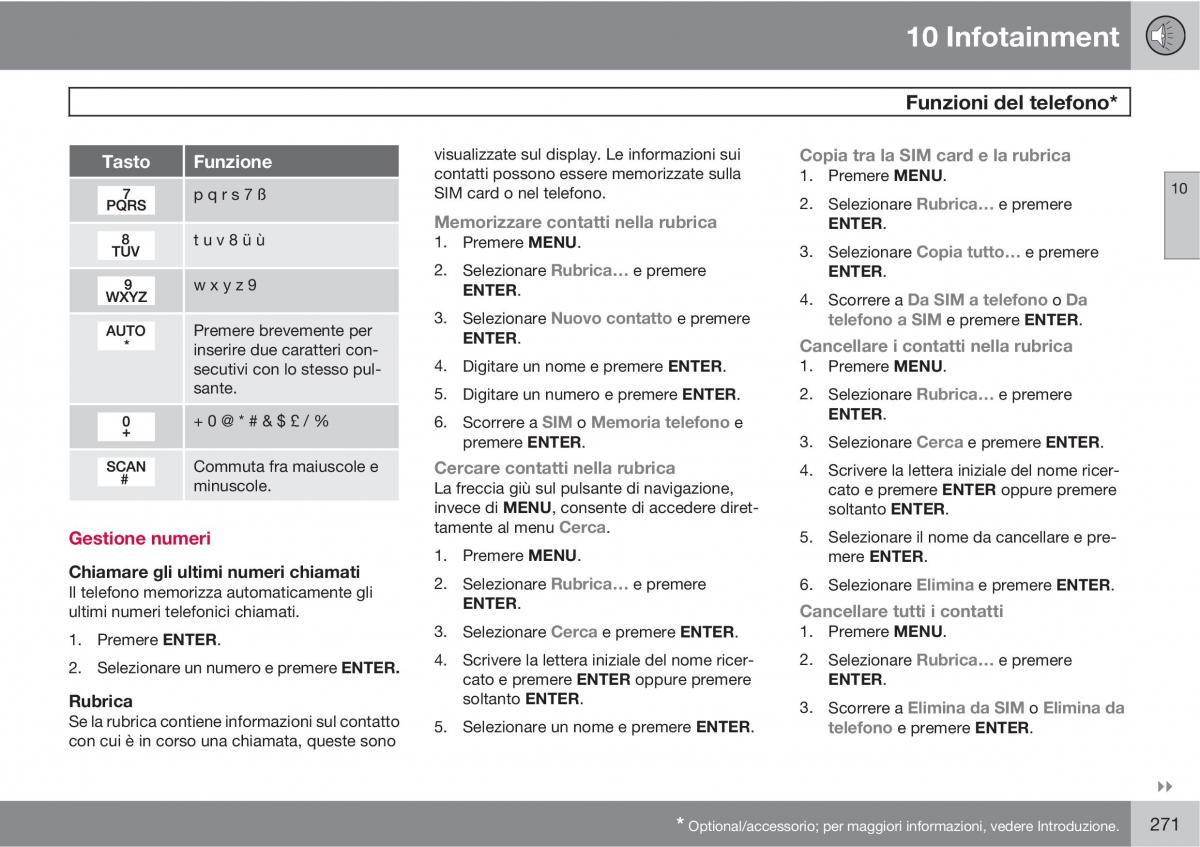 Volvo C70 M II 2 manuale del proprietario / page 273