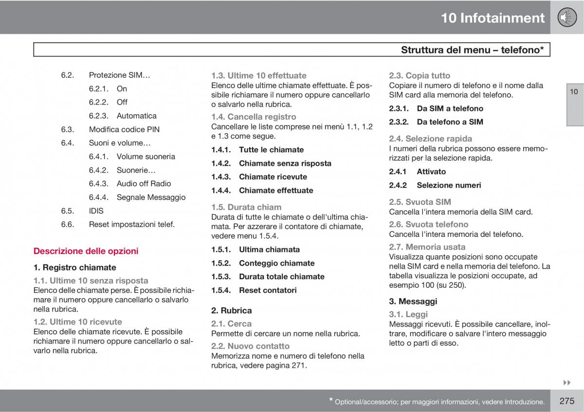 Volvo C70 M II 2 manuale del proprietario / page 277