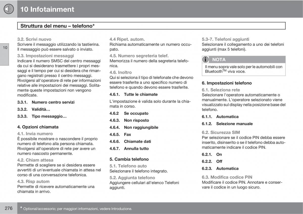 Volvo C70 M II 2 manuale del proprietario / page 278