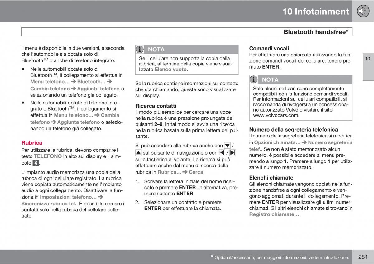 Volvo C70 M II 2 manuale del proprietario / page 283