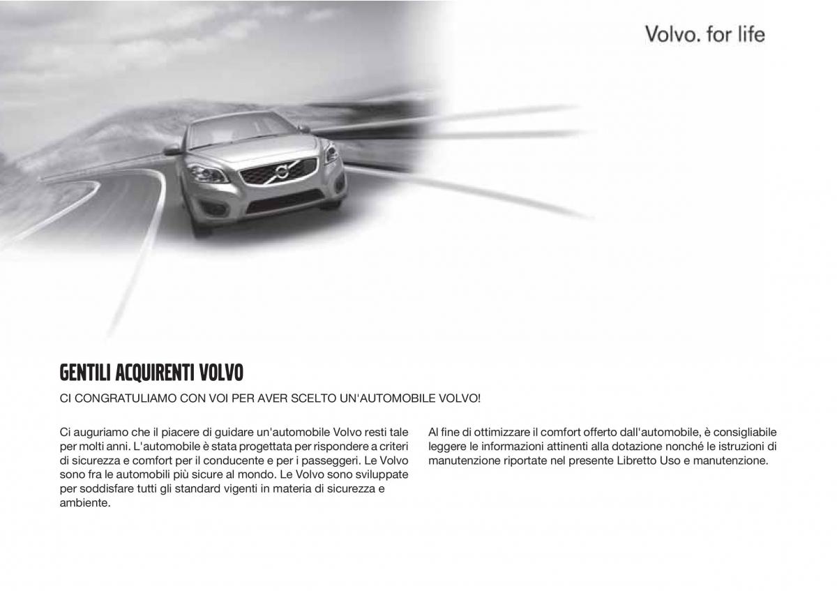 Volvo C70 M II 2 manuale del proprietario / page 3