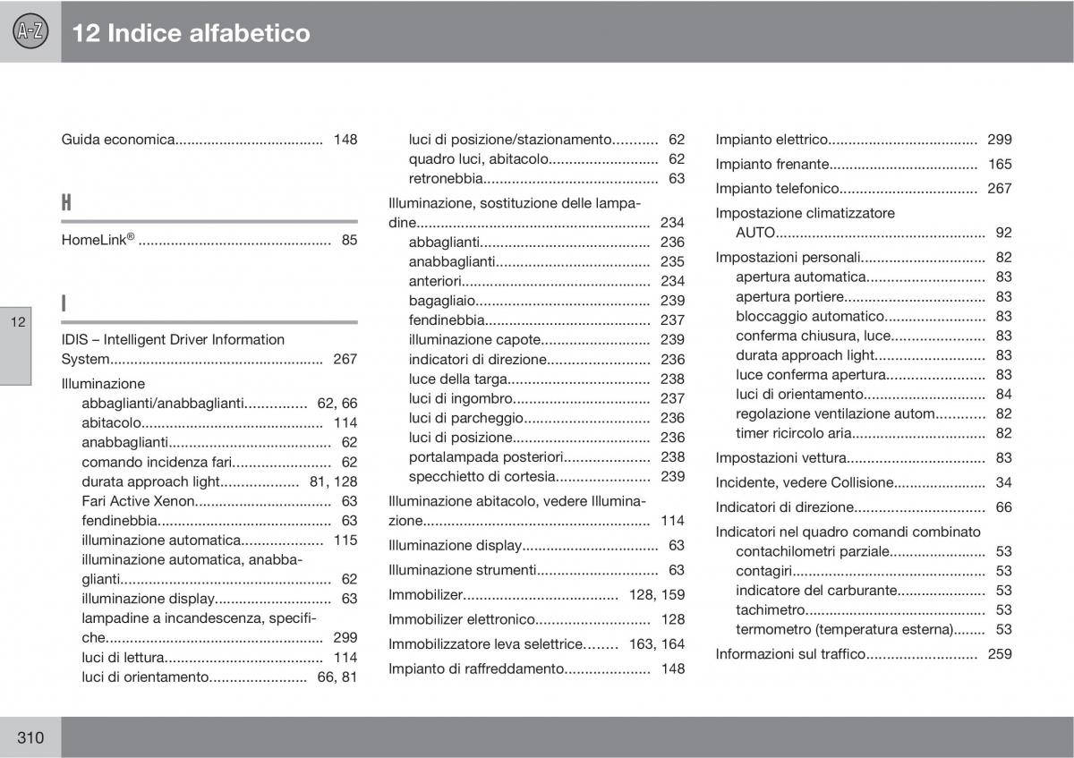 Volvo C70 M II 2 manuale del proprietario / page 312