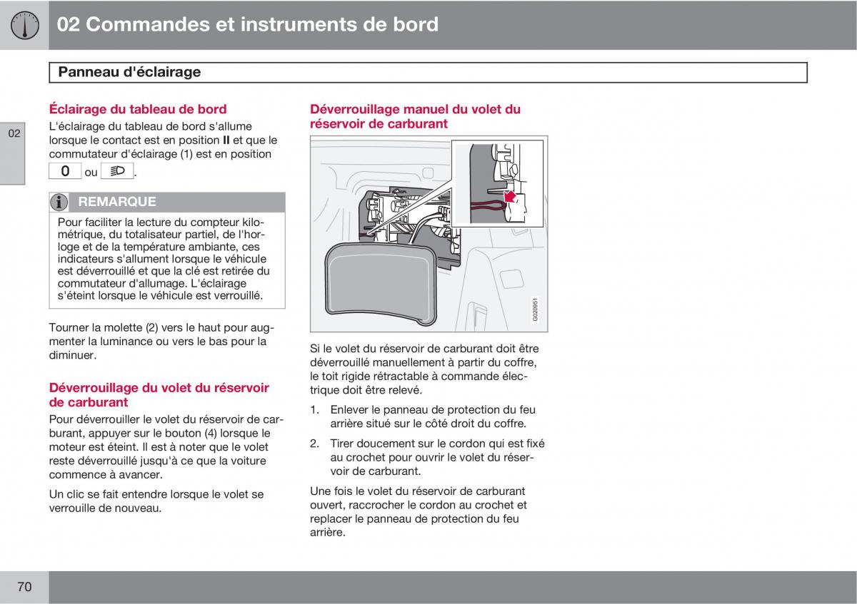 Volvo C70 M II 2 manuel du proprietaire / page 72