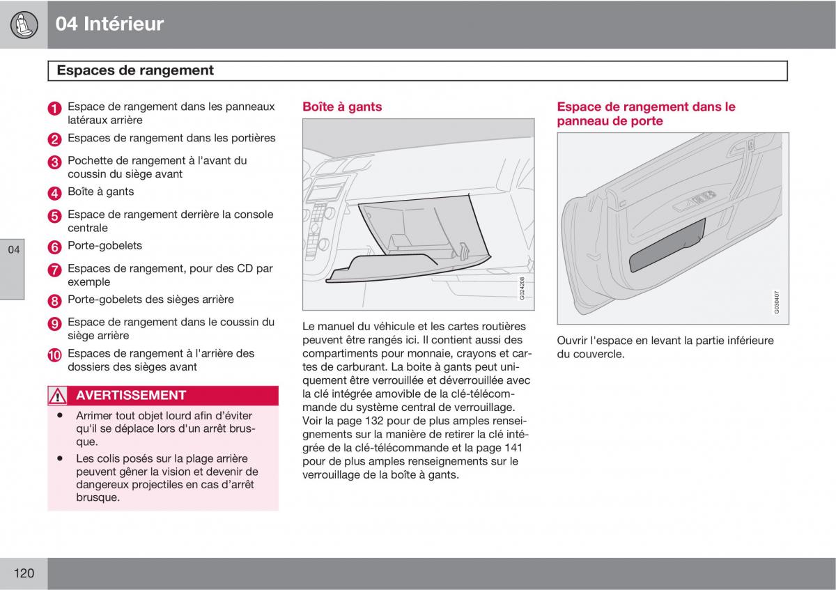 Volvo C70 M II 2 manuel du proprietaire / page 122