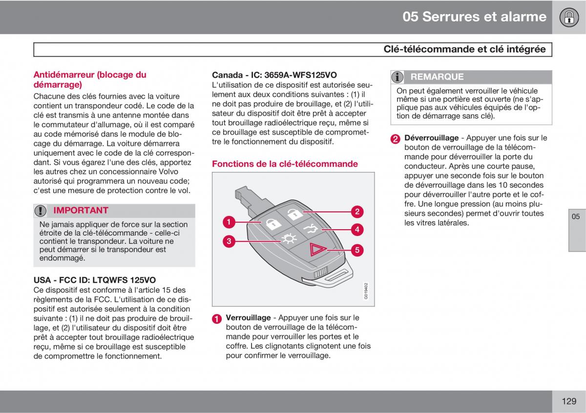 Volvo C70 M II 2 manuel du proprietaire / page 131