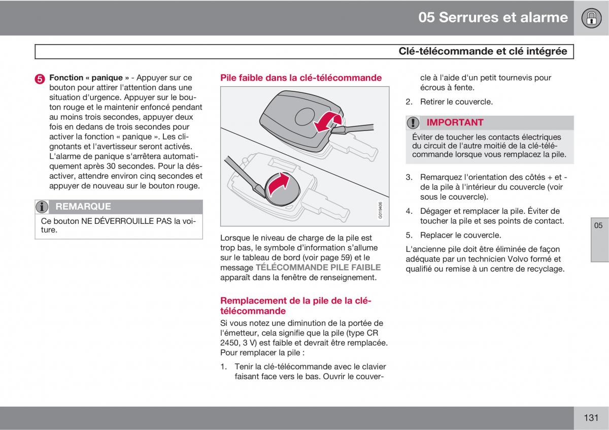 Volvo C70 M II 2 manuel du proprietaire / page 133