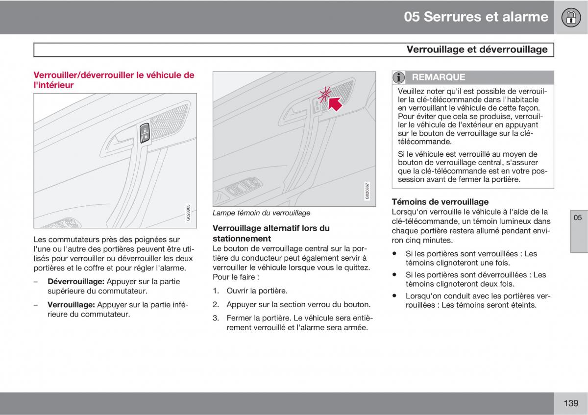 Volvo C70 M II 2 manuel du proprietaire / page 141